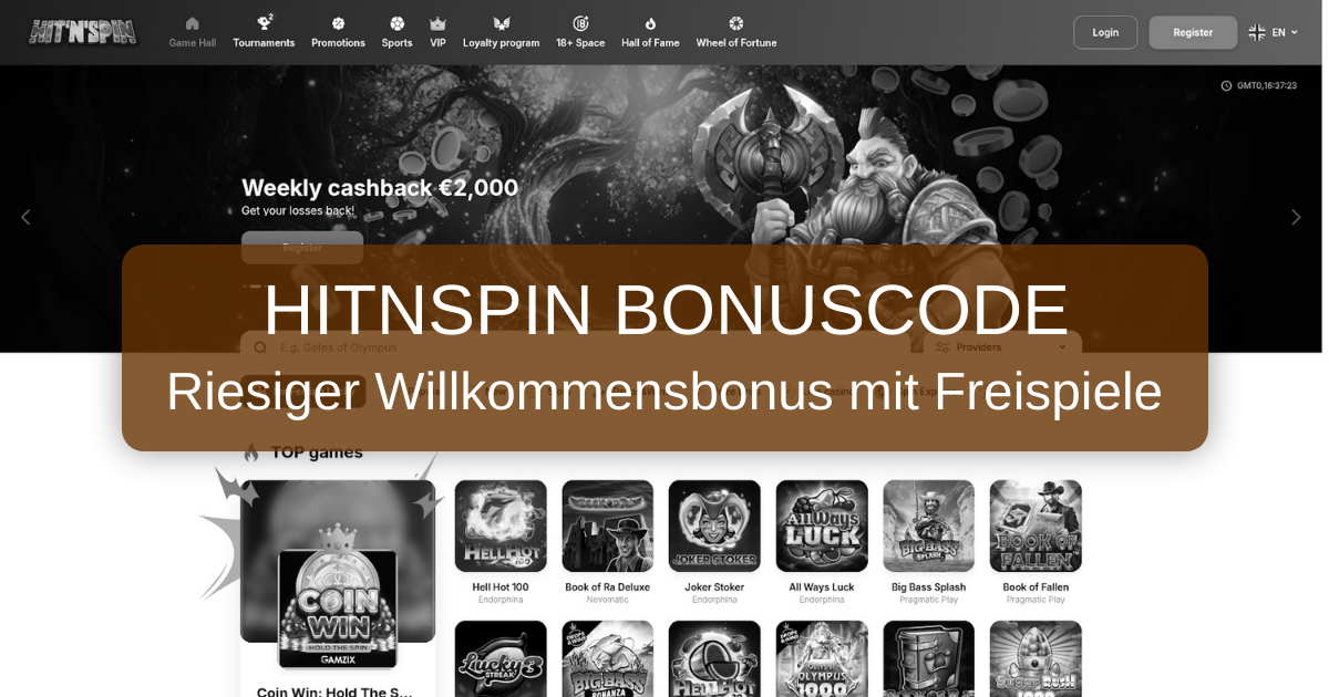 Hitnspin Casino Bonus Code - 2026 Deutschland: Verifizierte Angebote